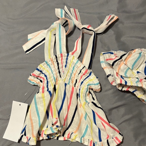 Jessica Simpson Striped Ruffle Two-Piece Set — Multicolor - Picture 3 of 4